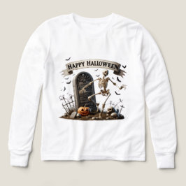 Dancing Skeleton Halloween Design T Shirt