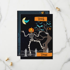 Dancing Skeleton Halloween-inbjudan Spara Datumet