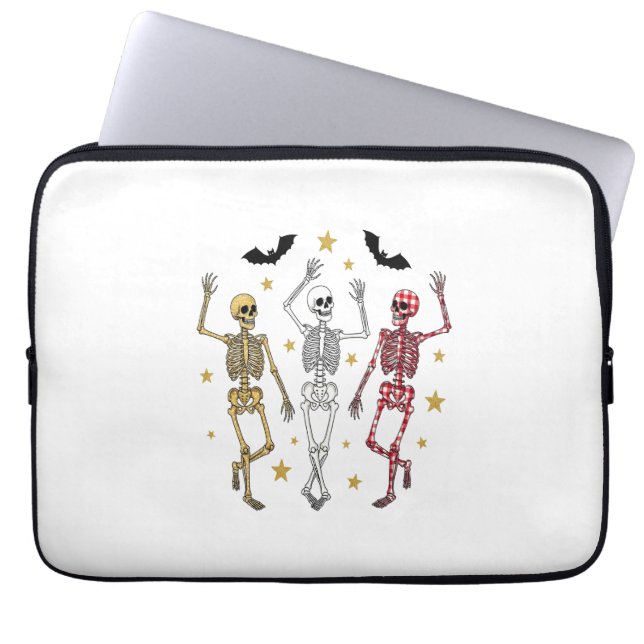 Dancing Skeleton Halloween Laptop Fodral (Framsidan)