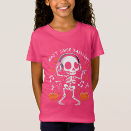 Dancing Skeleton Halloween Music Party T-Shirt