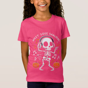 Dancing Skeleton Halloween Music Party T-Shirt