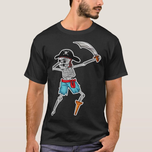 Dancing Skeleton I DAB I Dabbing I Pirat T Shirt (Framsida)