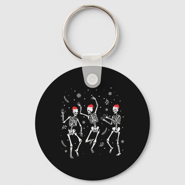Dancing Skeleton jul 2025 Spooky Funny Chris Nyckelring (Framsida)