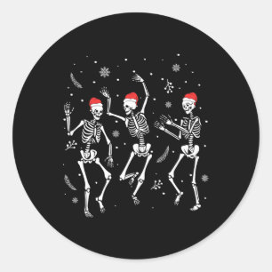 Dancing Skeleton jul 2025 Spooky Funny Chris Runt Klistermärke