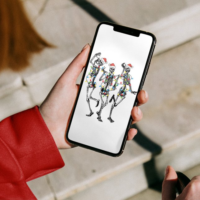 Dancing Skeleton jul Helgkort (Skapare uppladdad)