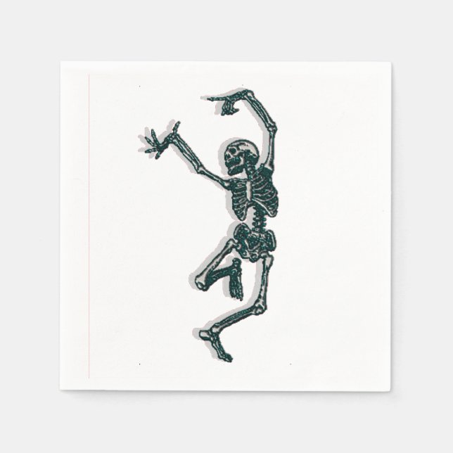 Dancing Skeleton Pappersservett (Framsidan)