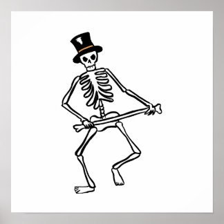 Dancing Skeleton Poster