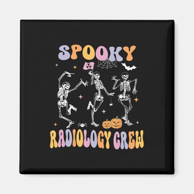 Dancing Skeleton Spooky Radiology Crew X-ray Tech Magnet (Framsidan)