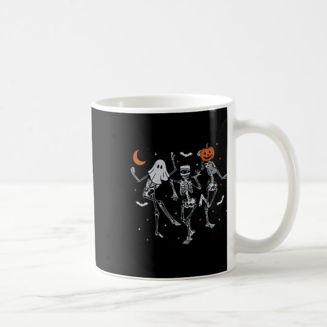 Dancing Skeleton Spooky Season Kaffemugg (Höger)