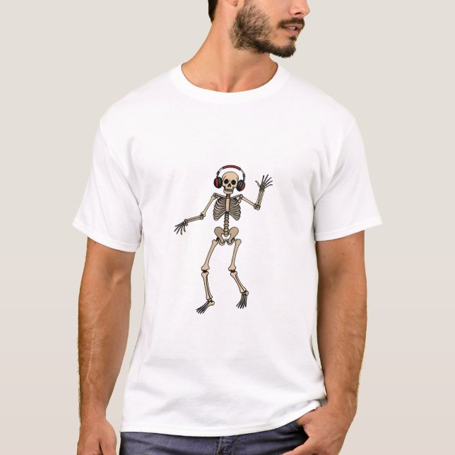 Dancing Skeleton T Shirt (Framsida)