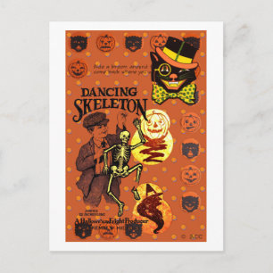Dancing Skeleton Vykort