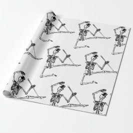 DANCING SKELETON Wrappa Papprare Presentpapper