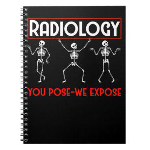 Dancing Skeleton Xray Radiolog Funny Radiology Anteckningsbok