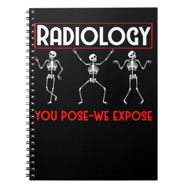 Dancing Skeleton Xray Radiolog Funny Radiology Anteckningsbok (Framsidan)