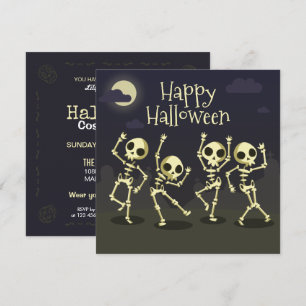 Dancing Skeletons Costume Party Inbjudan