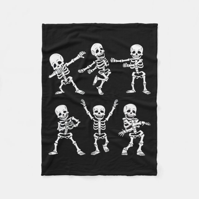 Dancing Skeletons Dance Challenge Boys Girl Kids H Fleecefilt (Framsidan)
