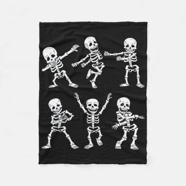 Dancing Skeletons Dance Challenge Boys Girl Kids H Fleecefilt (Framsidan)