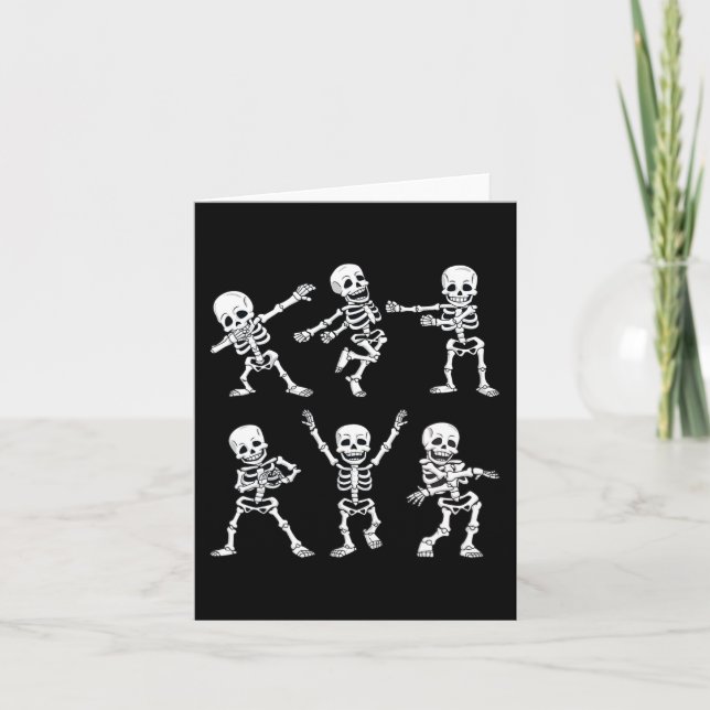 Dancing Skeletons Dance Challenge Boys Girl Kids H Kort (Framsida)