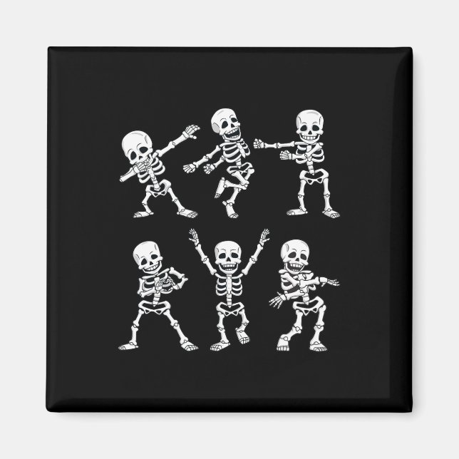 Dancing Skeletons Dance Challenge Boys Girl Kids H Magnet (Framsidan)