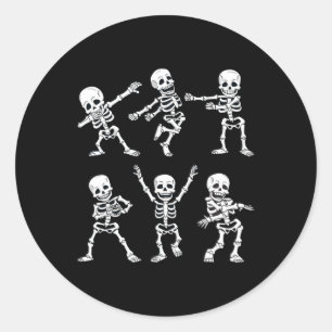 Dancing Skeletons Dance Challenge Boys Girl Kids H Runt Klistermärke
