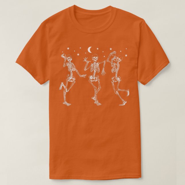 Dancing Skeletons Dance Challenge Halloween Costum T Shirt (Design framsida)