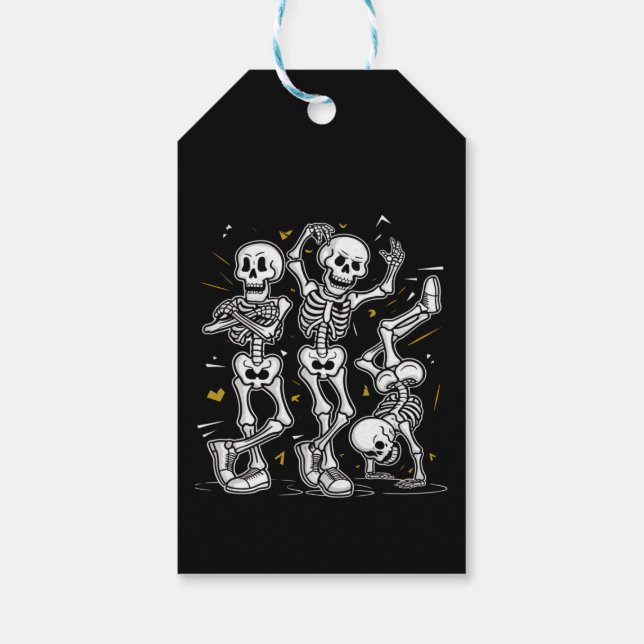 Dancing Skeletons Dance Challenge Halloween Presentetikett (Baksidan)