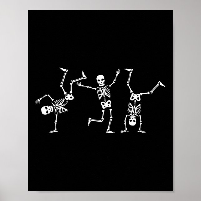 Dancing Skeletons Dance Challenge Halloween Scary Poster (Framsidan)