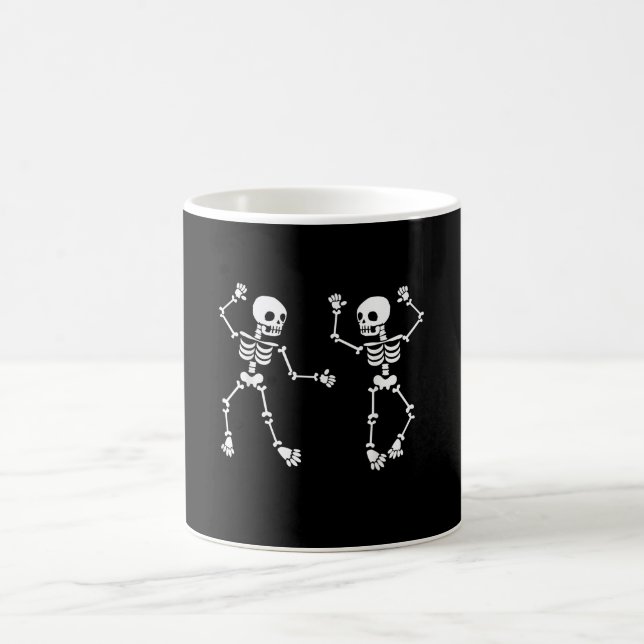 Dancing Skeletons Funny Dancing Älskare Halloween Kaffemugg (Center)