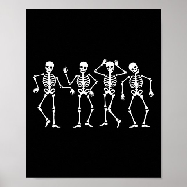 Dancing Skeletons Halloween Dance Challenge Boys Poster (Framsidan)