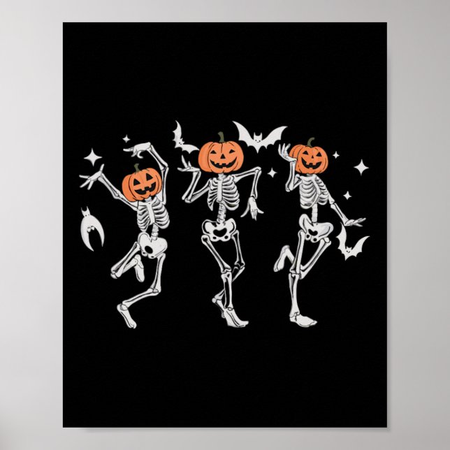Dancing Skeletons - Halloween Dance Party Poster (Framsidan)