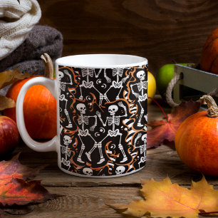 Dancing Skeletons Halloween eller Day of the dead Kaffemugg