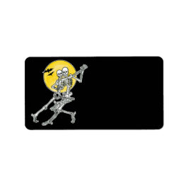 Dancing Skeletons Halloween-etikett Adressetikett