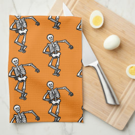 Dancing Skeletons Halloween Kitchen Towel Kökshandduk