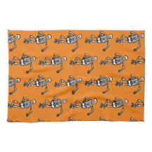 Dancing Skeletons Halloween Kitchen Towel