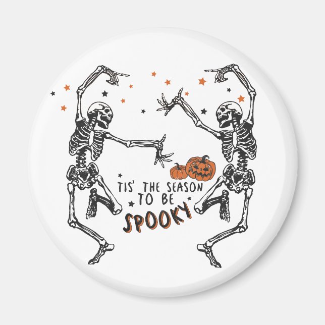 Dancing Skeletons Halloween Magnet (Framsidan)
