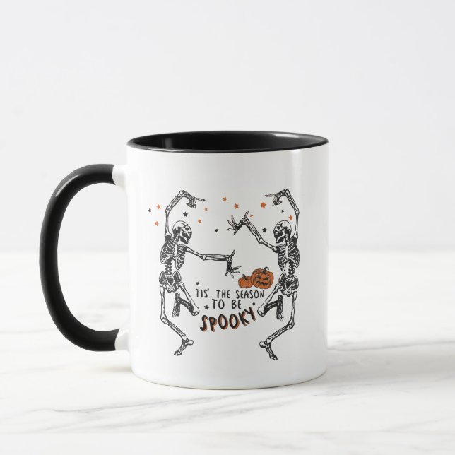 Dancing Skeletons Halloween Mugg (Vänster)