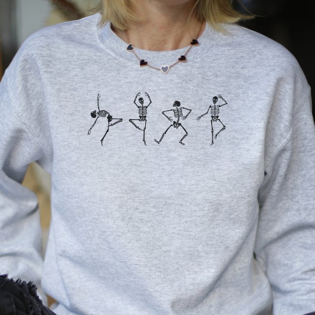 Dancing Skeletons Halloween Spooky Season Womens T Shirt (Skapare uppladdad)