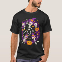 Dancing Skeletons Halloween T-Shirt - Roligt Vibe