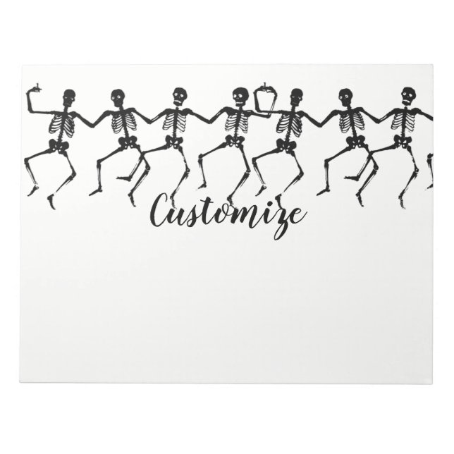 Dancing Skeletons Halloween Thunder_Cove Anteckningsblock (Framsida)
