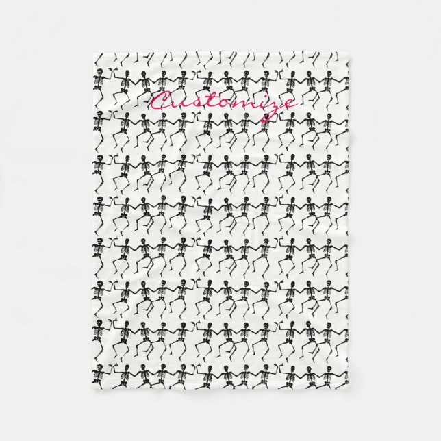 Dancing Skeletons Halloween Thunder_Cove Fleecefilt (Framsidan)