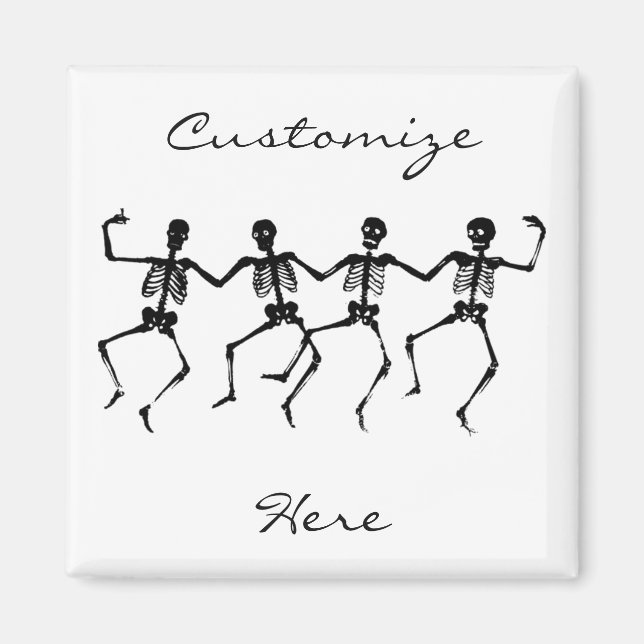 Dancing Skeletons Halloween Thunder_Cove Magnet (Framsidan)