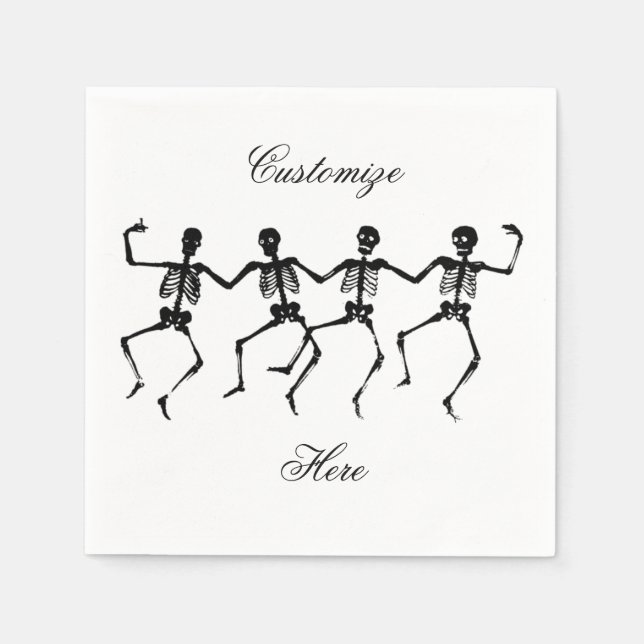 Dancing Skeletons Halloween Thunder_Cove Pappersservett (Framsidan)