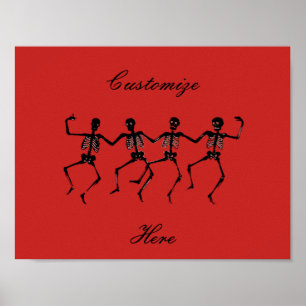 Dancing Skeletons Halloween Thunder_Cove Poster