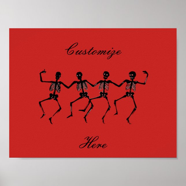 Dancing Skeletons Halloween Thunder_Cove Poster (Framsidan)