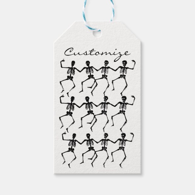 Dancing Skeletons Halloween Thunder_Cove Presentetikett (Framsidan)