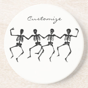 Dancing Skeletons Halloween Thunder_Cove Underlägg Sandsten