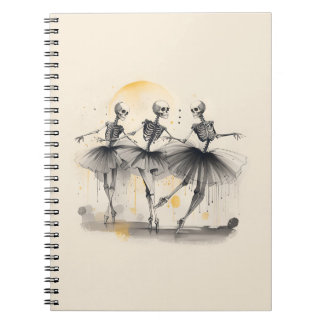Dancing Skeletons Hallow'en Dance Notebook Anteckningsbok