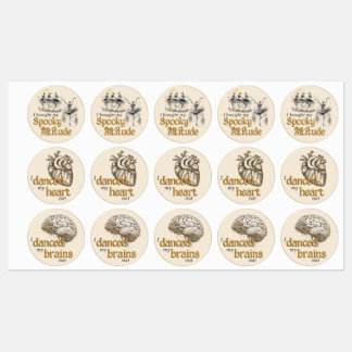 Dancing Skeletons Hallow'en Deltagandefack Klistermärke