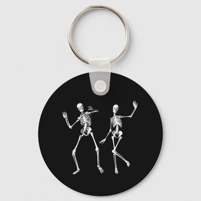 Dancing Skeletons Keychain Nyckelring (Framsida)