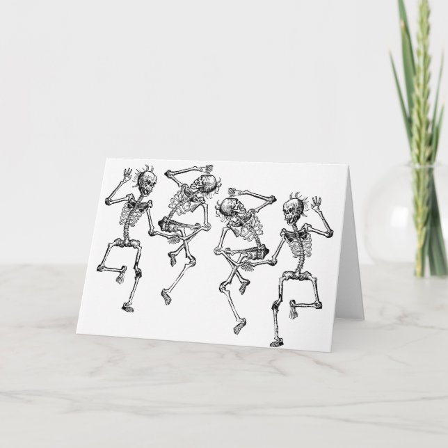Dancing Skeletons Kort (Framsida)